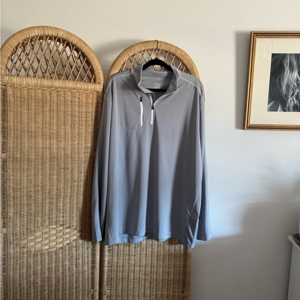 Men’s Callaway Golf Opti-Dri Gray 1/4 Zip Pullover